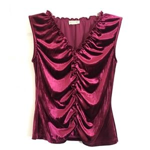 Velvet Apostrophe Stretch Sleeveless Top